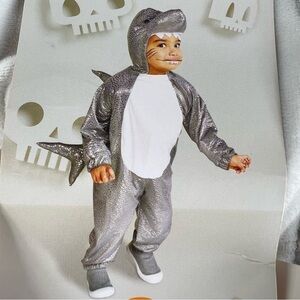 Sparkly Shark Costume for Kids - Gray